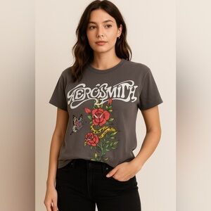 Aerosmith Graphic Rock Tee – Size Large – 100% Cotton – NWOT